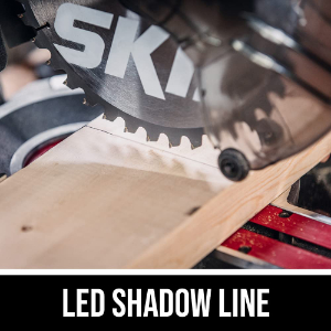 This SKIL uses a shadow line to help you get accurate cuts.