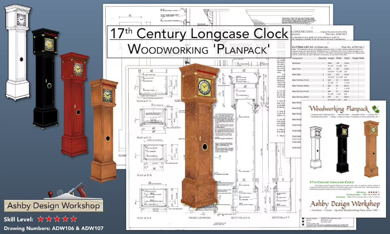 A beautiful, traditional grandfather clock plan for you to build.