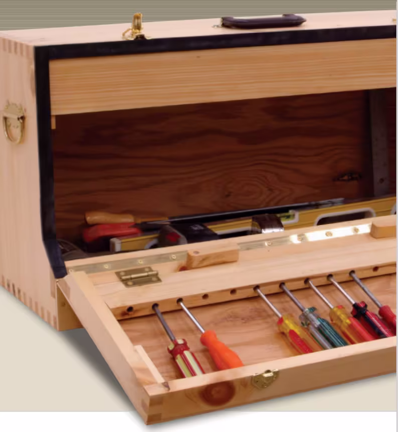 A a set of toolbox plans so you can store your tools.