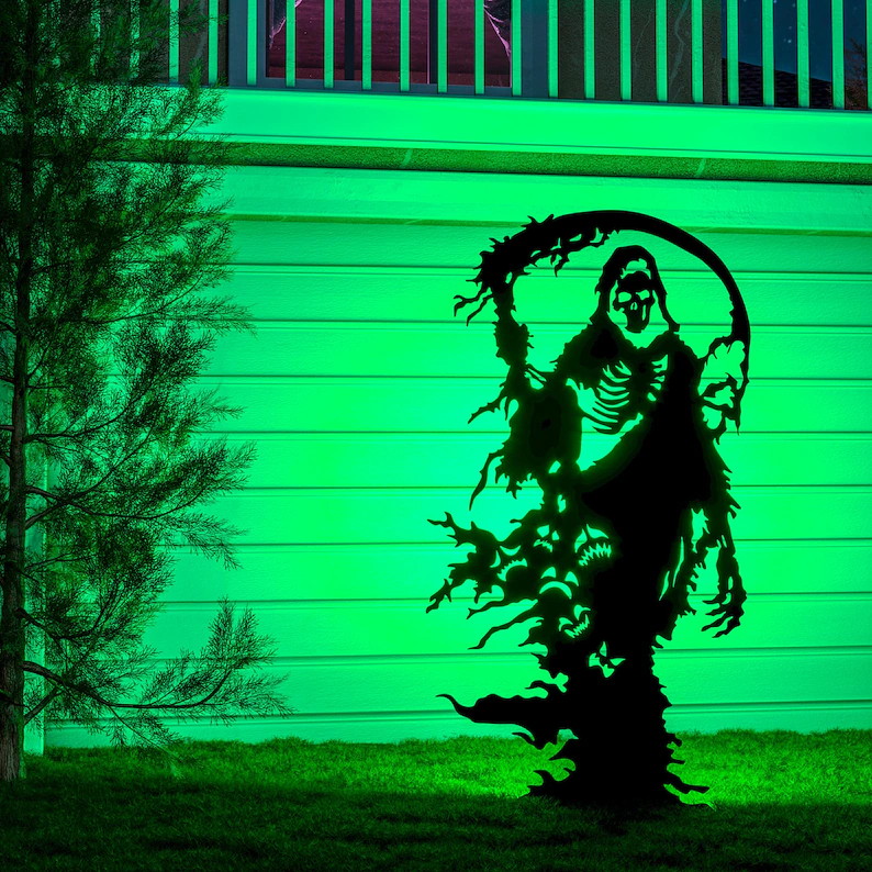 A spooky backlit grim reaper that you can make.