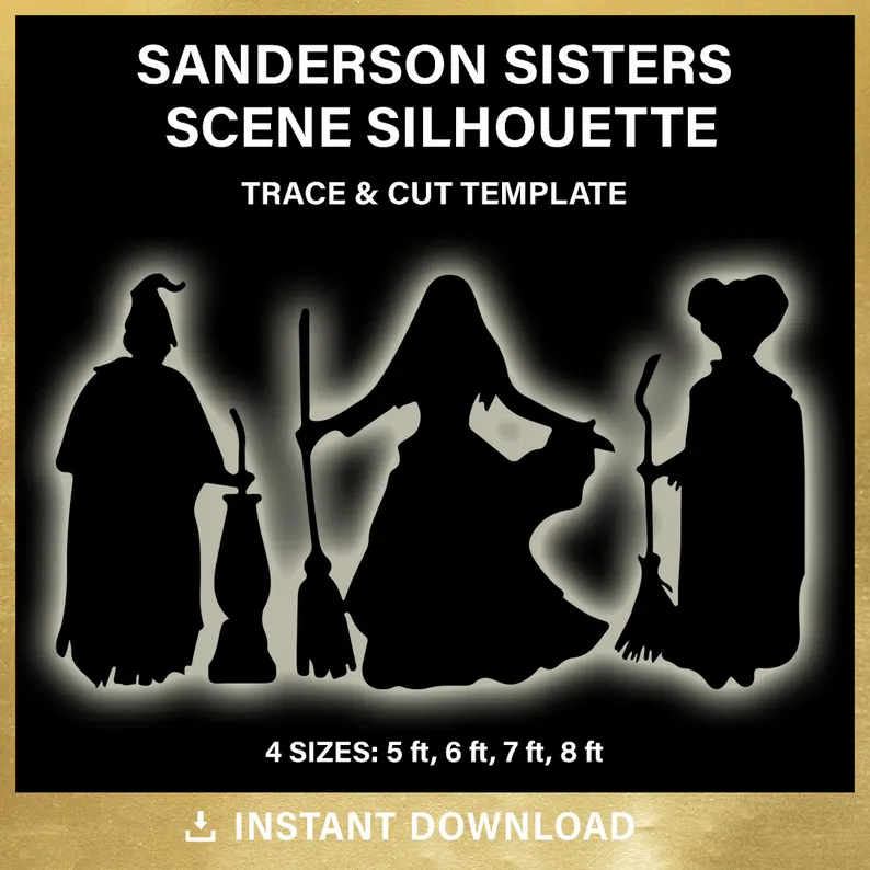 A Sanderson Sisters template so you can bring Hocus Pocus to life.