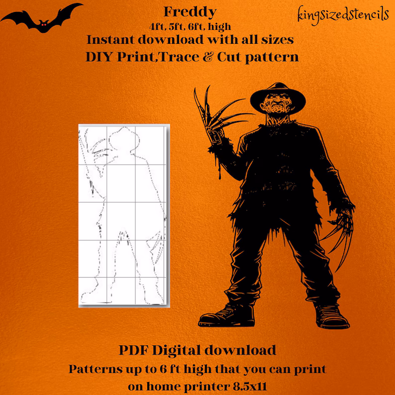 A truly spooky scary halloween stencil of a notorious slasher.