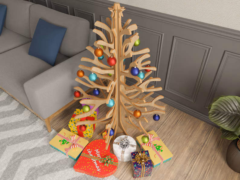 A picture of the DIY Christmas tree you can make.