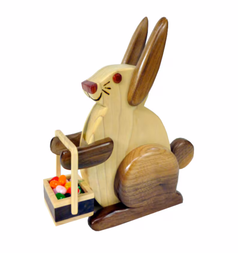 A cute little bunny candy dispenser you can make.