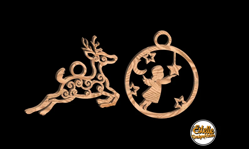 A look at the reindeer and cherub scroll saw Christmas ornaments you can learn to make.
