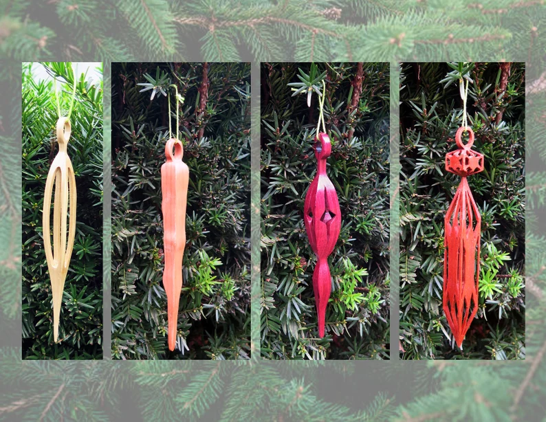 Slim line scroll saw Christmas ornaments that you can make.