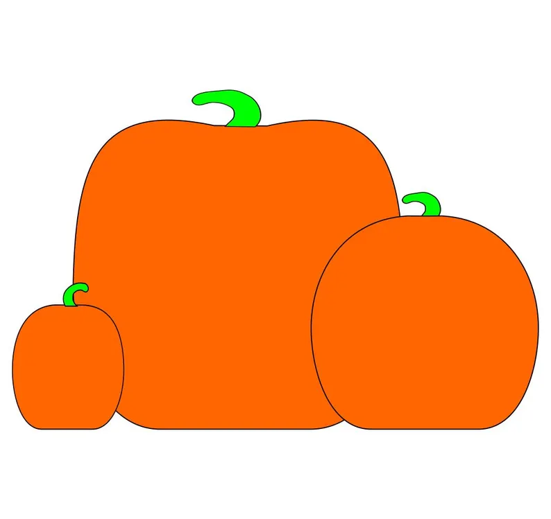 A template for three pumpkins that you can get.