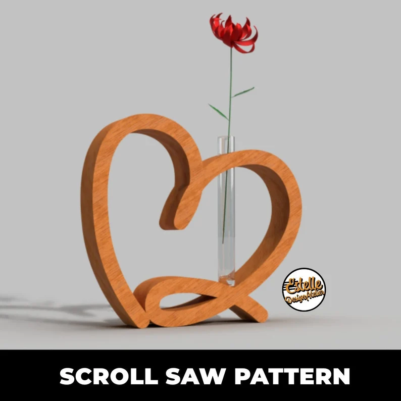 A heart shaped test tube holder you can make, to help with plant propagation.