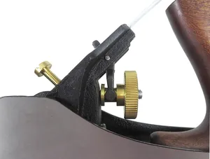 A closeup of the jointer planer.