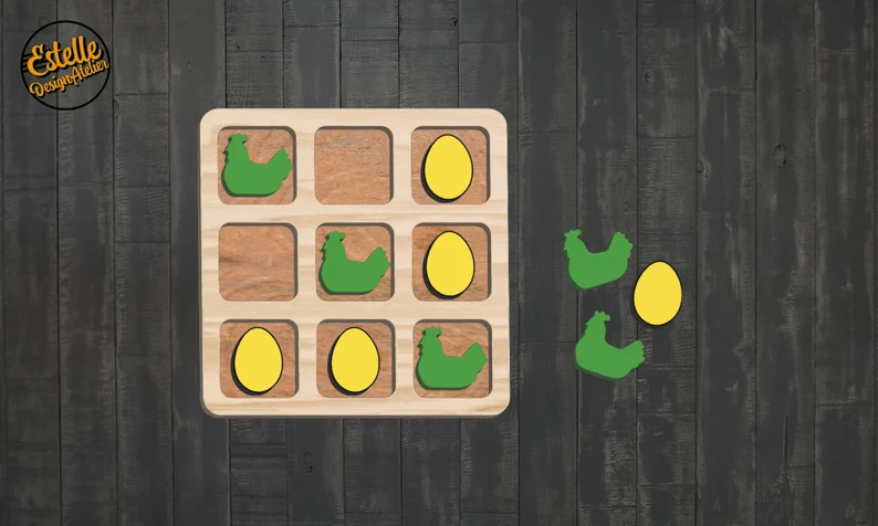 An easter tic tac toe set to make.