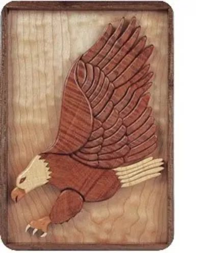 A Eagle Intarsia scroll saw pattern.