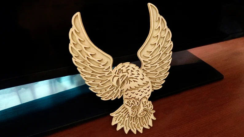 A very cool stylized bald eagle pattern.