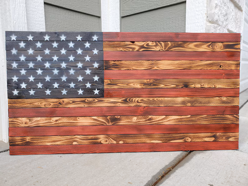 A rustic American flag you can build