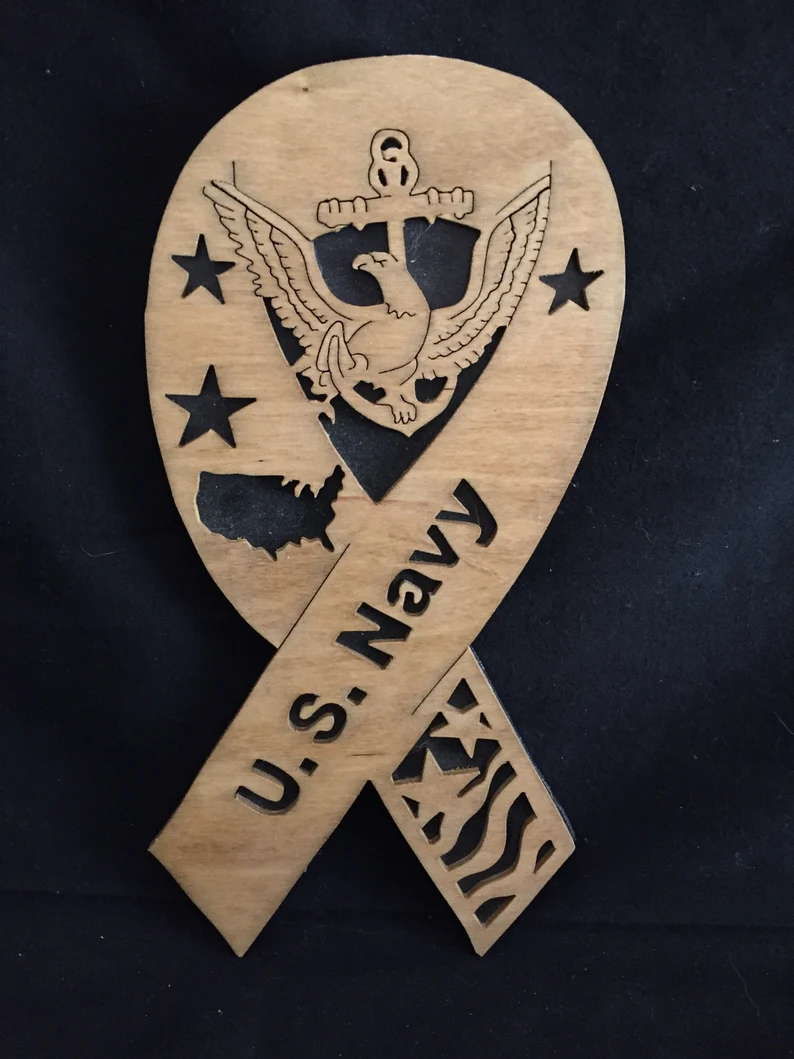 A very cool think you can buy that is a scroll saw Navy service ribbon.