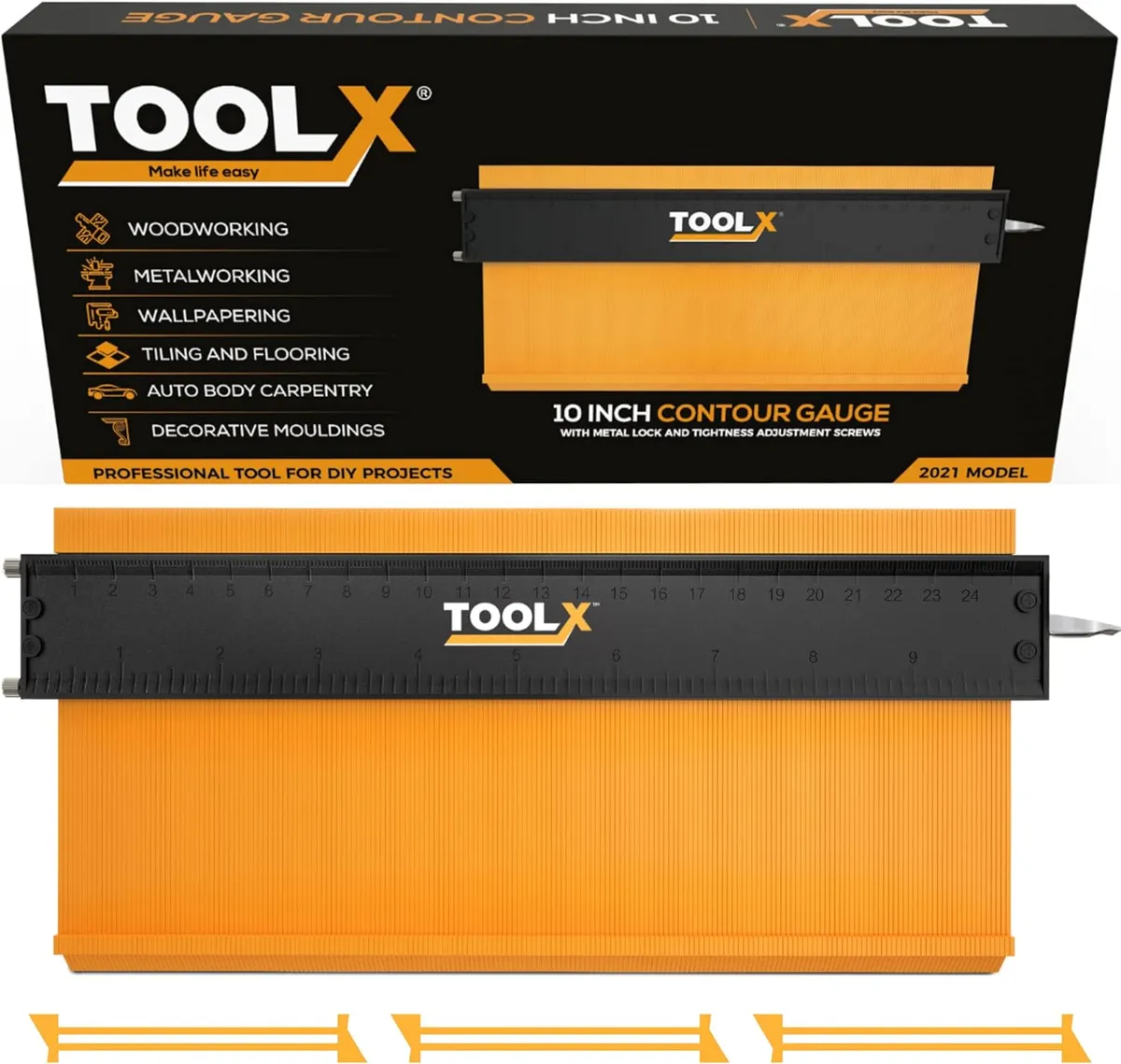 A contour gauge tool that you can get for your father.