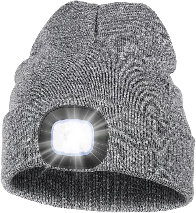 A headlamp beanie that'll keep your head warm and provide light.