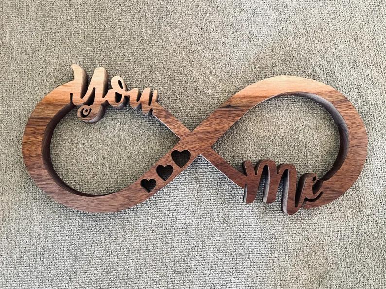 A picture of an infinity loop with you and me on it.